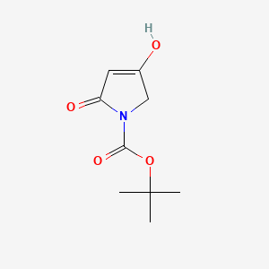 tert-Butyl 4-hydroxy-2-oxo-2,5-dihydro-1H-pyrrole-1-carboxylate chemical structure (CAS 182352-48-3)