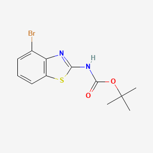(4-Bromo-benzothiazol-2-yl)-carbamic acid tert-butyl ester chemical structure (CAS 1823565-33-8)