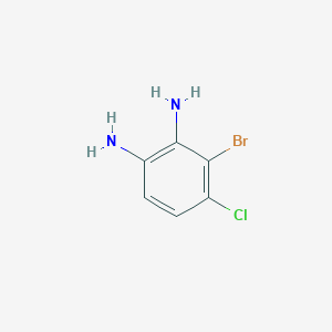 3-Bromo-4-chlorobenzene-1,2-diamine chemical structure (CAS 1823624-85-6)