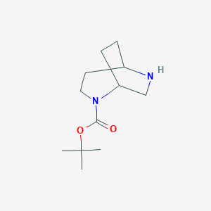 tert-Butyl 2,6-diazabicyclo[3.2.2]nonane-2-carboxylate chemical structure (CAS 1823801-34-8)
