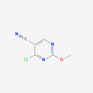 4-Chloro-2-methoxypyrimidine-5-carbonitrile chemical structure (CAS 1823869-53-9)
