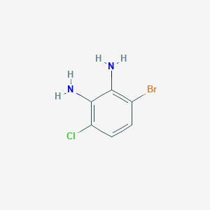 3-Bromo-6-chlorobenzene-1,2-diamine chemical structure (CAS 1823876-88-5)