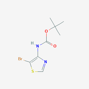 tert-Butyl (5-bromothiazol-4-yl)carbamate chemical structure (CAS 1823881-74-8)