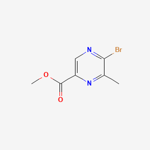Methyl 5-bromo-6-methylpyrazine-2-carboxylate chemical structure (CAS 1823888-27-2)