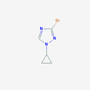 3-Bromo-1-cyclopropyl-1H-1,2,4-triazole chemical structure (CAS 1823896-76-9)