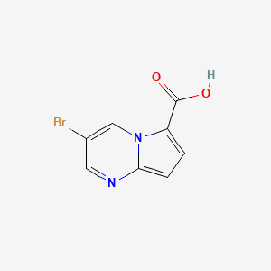 3-Bromo-pyrrolo[1,2-a]pyrimidine-6-carboxylic acid chemical structure (CAS 1823918-84-8)