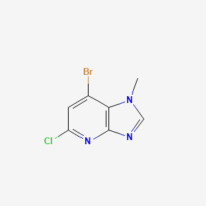 7-Bromo-5-chloro-1-methyl-1H-imidazo[4,5-b]pyridine chemical structure (CAS 1823927-87-2)
