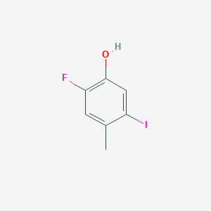 2-Fluoro-5-iodo-4-methylphenol chemical structure (CAS 1823935-35-8)