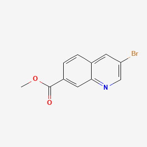 Methyl 3-bromoquinoline-7-carboxylate chemical structure (CAS 1823943-51-6)