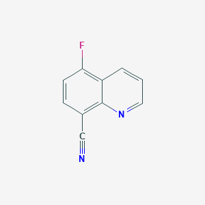 5-Fluoroquinoline-8-carbonitrile chemical structure (CAS 1823944-97-3)