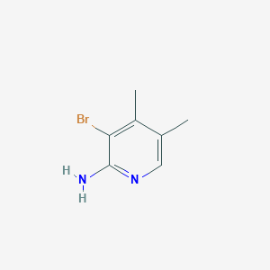 3-Bromo-4,5-dimethylpyridin-2-amine chemical structure (CAS 1823951-13-8)