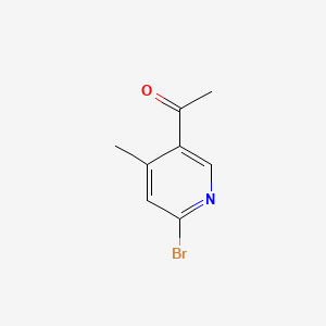 1-(6-Bromo-4-methylpyridin-3-yl)ethan-1-one chemical structure (CAS 1823952-73-3)