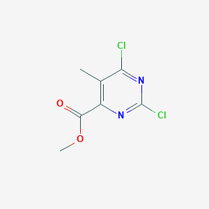 Methyl 2,6-dichloro-5-methylpyrimidine-4-carboxylate chemical structure (CAS 1823957-96-5)