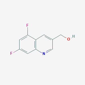 (5,7-Difluoroquinolin-3-yl)methanol chemical structure (CAS 1823965-11-2)