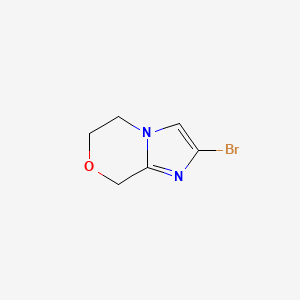2-Bromo-5,6-dihydro-8H-imidazo[2,1-c][1,4]oxazine chemical structure (CAS 1823967-16-3)