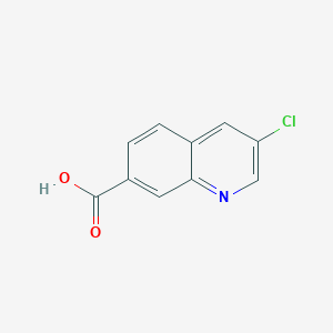 3-Chloroquinoline-7-carboxylic acid chemical structure (CAS 1824051-34-4)