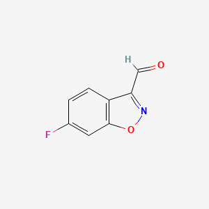 6-Fluorobenzo[d]isoxazole-3-carbaldehyde chemical structure (CAS 1824114-20-6)