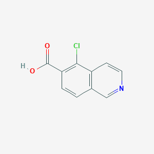 5-Chloroisoquinoline-6-carboxylic acid chemical structure (CAS 1824145-47-2)