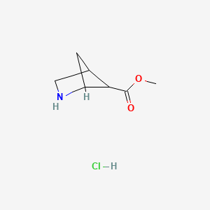 Methyl 2-azabicyclo[2.1.1]hexane-5-carboxylate hydrochloride chemical structure (CAS 1824260-58-3)