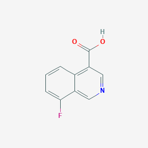8-Fluoroisoquinoline-4-carboxylic acid chemical structure (CAS 1824276-14-3)