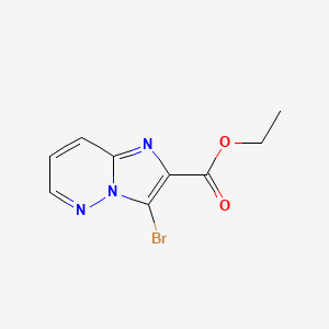 Ethyl 3-bromoimidazo[1,2-b]pyridazine-2-carboxylate chemical structure (CAS 1824279-08-4)