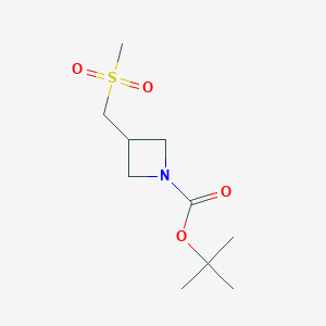 tert-Butyl 3-((methylsulfonyl)methyl)azetidine-1-carboxylate chemical structure (CAS 1824281-15-3)