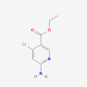 6-Amino-4-chloro-nicotinic acid ethyl ester chemical structure (CAS 1824285-14-4)