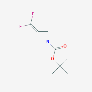 tert-Butyl 3-(difluoromethylidene)azetidine-1-carboxylate chemical structure (CAS 1824293-92-6)