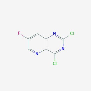 2,4-Dichloro-7-fluoropyrido[3,2-d]pyrimidine chemical structure (CAS 1824318-03-7)