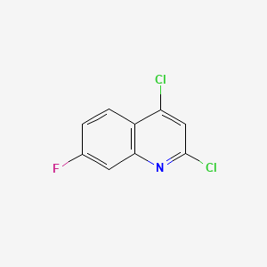 2,4-Dichloro-7-fluoroquinoline chemical structure (CAS 1824318-90-2)