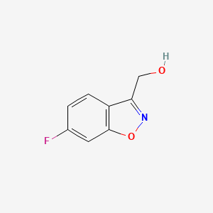 (6-Fluorobenzo[d]isoxazol-3-yl)methanol chemical structure (CAS 1824320-96-8)