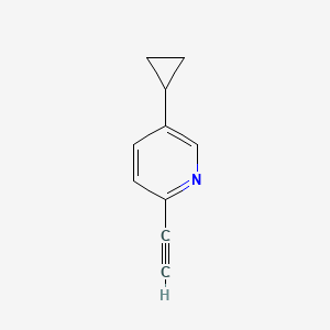 5-Cyclopropyl-2-ethynylpyridine chemical structure (CAS 1824338-70-6)