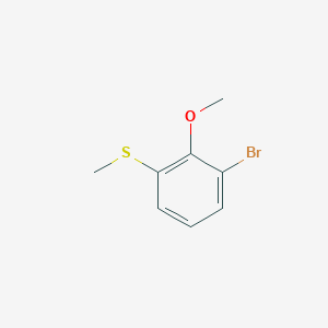 (3-Bromo-2-methoxyphenyl)(methyl)sulfane chemical structure (CAS 1824368-65-1)