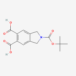 2-(tert-Butoxycarbonyl)isoindoline-5,6-dicarboxylic acid chemical structure (CAS 1824411-98-4)