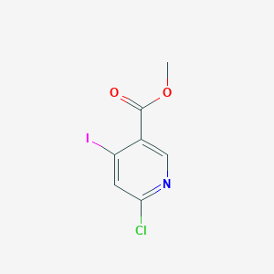 Methyl 6-chloro-4-iodonicotinate chemical structure (CAS 1824572-65-7)