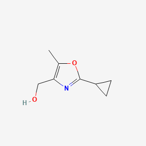 (2-Cyclopropyl-5-methyloxazol-4-yl)methanol chemical structure (CAS 1824614-59-6)