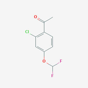 1-(2-Chloro-4-(difluoromethoxy)phenyl)ethanone chemical structure (CAS 1824648-23-8)