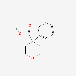 4-Phenyltetrahydro-2H-pyran-4-carboxylic acid chemical structure (CAS 182491-21-0)