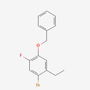 1-(Benzyloxy)-4-bromo-5-ethyl-2-fluorobenzene chemical structure (CAS 1825308-38-0)