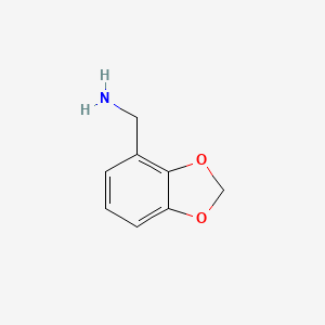 1,3-Benzodioxole-4-methanamine chemical structure (CAS 182634-34-0)