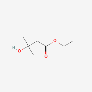 Ethyl 3-hydroxy-3-methylbutanoate chemical structure (CAS 18267-36-2)
