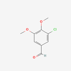 3-Chloro-4,5-dimethoxybenzaldehyde chemical structure (CAS 18268-68-3)