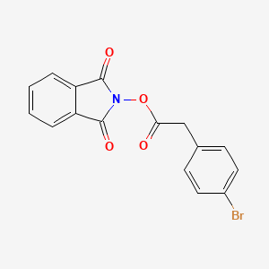 1,3-Dioxoisoindolin-2-yl 2-(4-bromophenyl)acetate chemical structure (CAS 1826895-04-8)