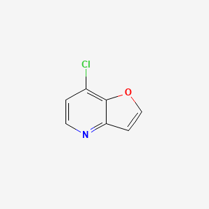 7-Chlorofuro[3,2-b]pyridine chemical structure (CAS 182691-75-4)