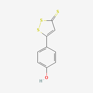 5-(4-Hydroxyphenyl)-3H-1,2-dithiole-3-thione chemical structure (CAS 18274-81-2)