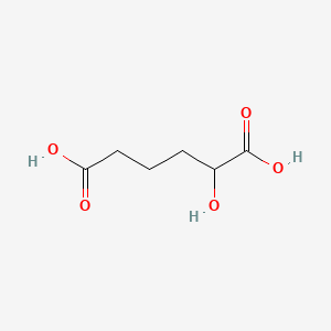 2-Hydroxyhexanedioic acid chemical structure (CAS 18294-85-4)