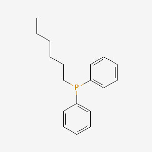 Hexyldiphenylphosphine chemical structure (CAS 18298-00-5)