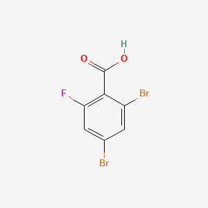 2,4-Dibromo-6-fluorobenzoic acid chemical structure (CAS 183065-69-2)