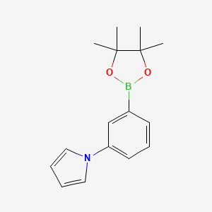 1-(3-(4,4,5,5-Tetramethyl-1,3,2-dioxaborolan-2-yl)phenyl)-1H-pyrrole chemical structure (CAS 1831152-32-9)