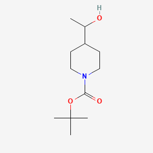 tert-Butyl 4-(1-hydroxyethyl)piperidine-1-carboxylate chemical structure (CAS 183170-69-6)